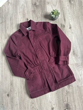 New TNA Aritzia Jasper Field Jacket Size XS Burgundy Women’s